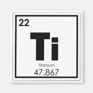 Titanium kemisk formel för inslagsymbolkemi magnet