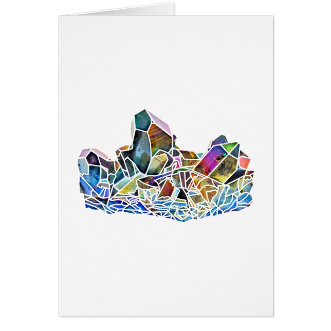 Titanium kvartar som läker Crystal Hälsningskort (Framsidan)