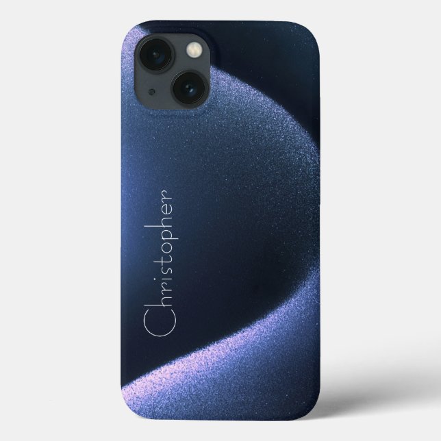 Titanium mörk blått Stainless Steel Print iphone 1 (Baksida)