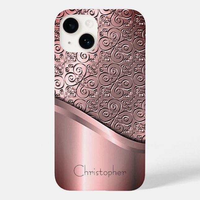 Titanium-polerad bronze Radial Metallic iphone 15 (Baksida)