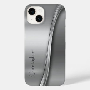 Titanium-polerad Silver Radial Metallic iphone 15