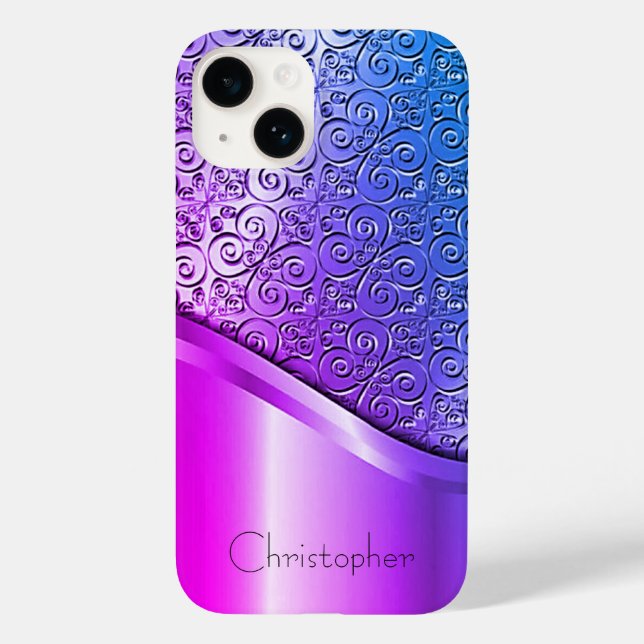 Titanium-polerad violett Radial Metallic iphone 15 (Baksida)