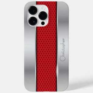 Titanium Red Silver Stainless Steel Skriv ut