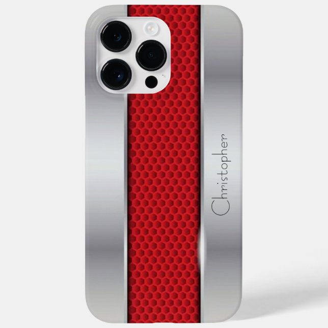 Titanium Red Silver Stainless Steel Skriv ut (Baksida)