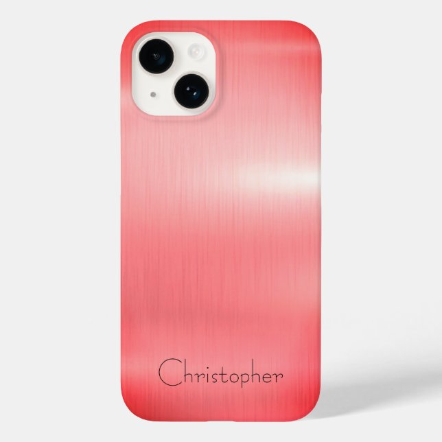 Titanium Red Stainless Steel Print iphone 15 (Baksida)