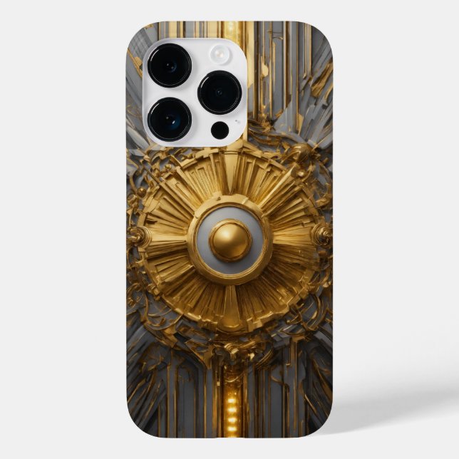 Titanium Silver och Guld Stainless Steel Print (Baksida)