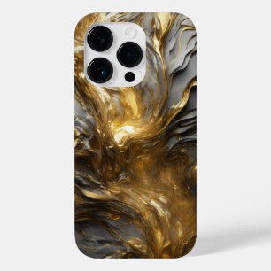 Titanium Silver och Guld Stainless Steel Print