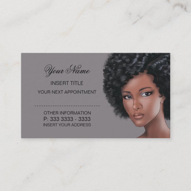 Titanium - skönhettidsbeställning tidsbeställning kort (Framsida)