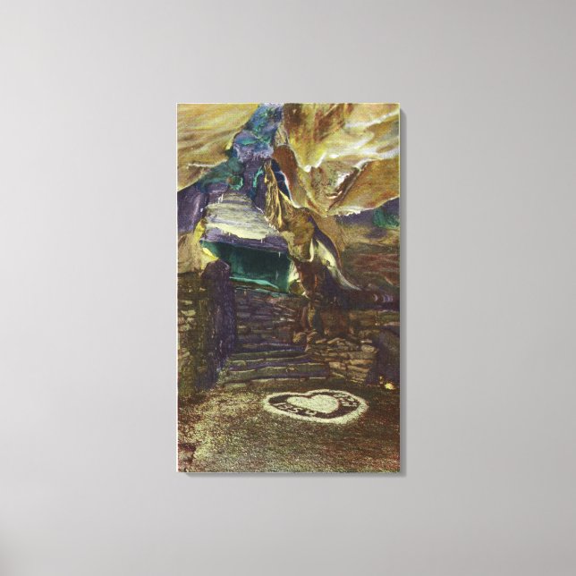 Titans Temple Balcony-vy över Möhippan Canvastryck (Framsida)