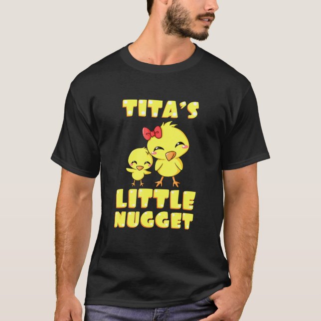 Titas Little Nugget Chicken Moster Tia Nuggies Aun T Shirt (Framsida)