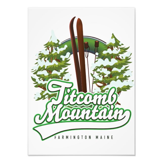 Titcomb Mountain Farmington Maine Ski Fototryck (Framsidan)