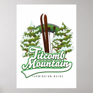 Titcomb Mountain Farmington Maine Ski Poster