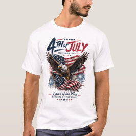 Titel: 4:e juli Vitörnad Patriotisk T-Shirt för Am