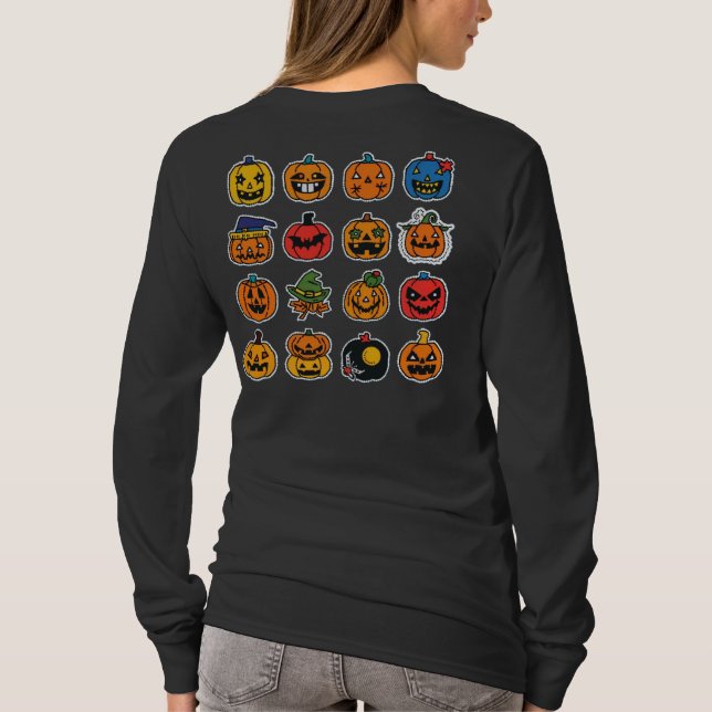 🎃 Titel: Coola Pumpkin Sunglasses & Spooky Jack-o T Shirt (Baksida)