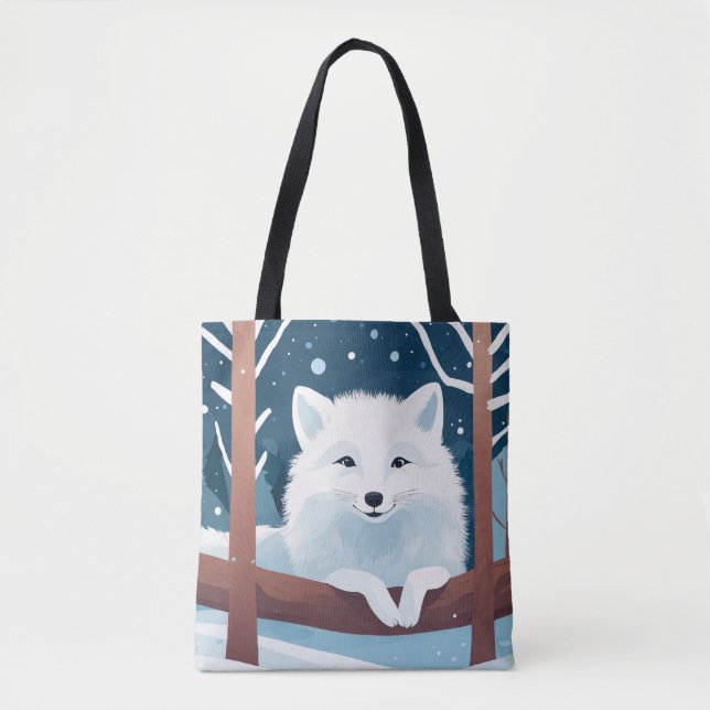 Titel: Cute Smiling Arctic Fox Illustration by Dun Tygkasse (Framsida)