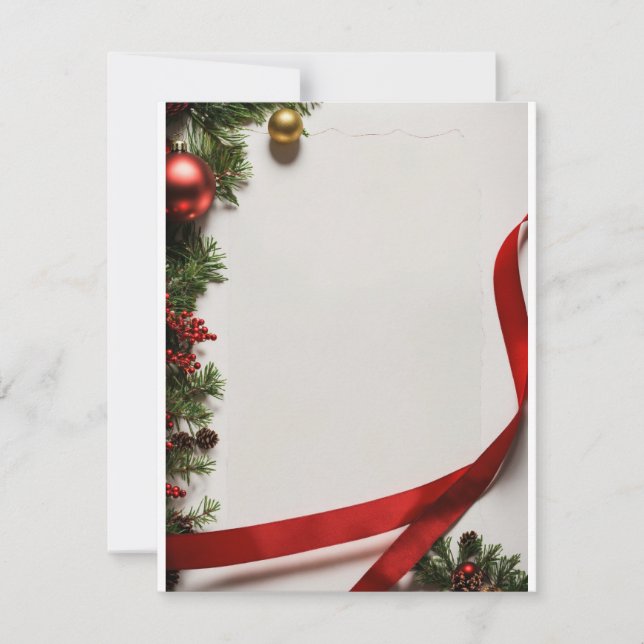 Titel: "Festive Önskemål Leaszed: Personlig Chr Julkort (Framsida)