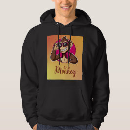 Titel: Funky serieapa-grafisk t-shirt Hoodie