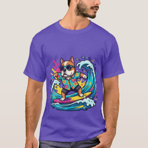 Titel: Funky Serietecknad Hund Grafisk T-Shirt
