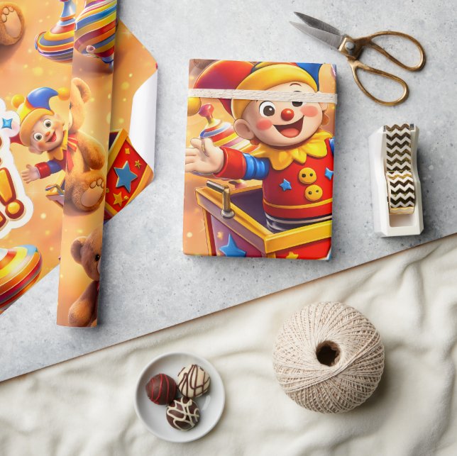 Titel gester, gyllene leksakslåda premium presenti presentpapper (Hantverk)