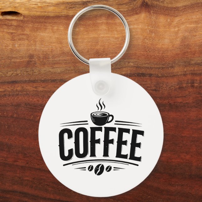 Titel: Kaffeälskare Vintage Kaffe Nyckelring – Rol (Baksida)