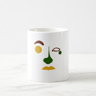 Titel Lös Abstrakt Ansikte: Tropisk Kaffemugg