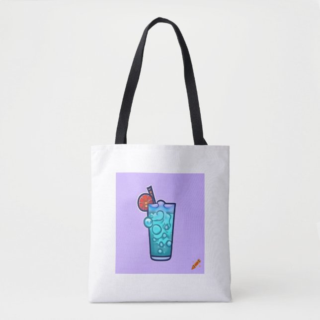 Titel: "Magic Fruktig Cocktail Tote Bag - Tecknad Tygkasse (Framsida)