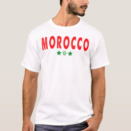 Titel: Marocko Lejon Stolthet Två Stjärnor Fotboll T Shirt