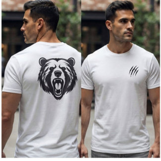 Titel: Modern grafisk t-shirt med klor från grizzl