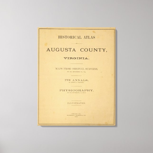 Titel Page Augusta County, Virginia Canvastryck (Framsida)