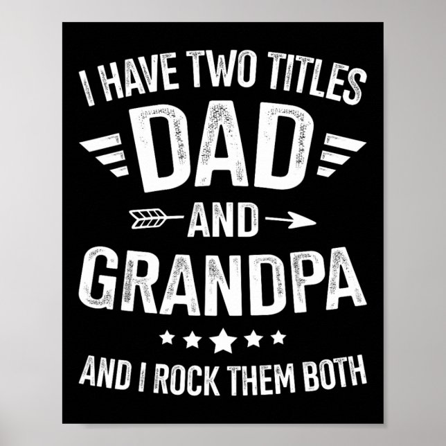 Titel Pappa Farfar För Fars Dag Födelsedag Jul Poster (Framsidan)