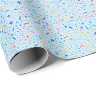 Titel: Papper för omslagning av Konfetti Firande Presentpapper