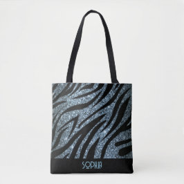 Titel: Personligen för Zebra Skin Collection Tote Tygkasse