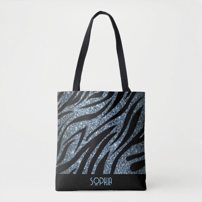 Titel: Personligen för Zebra Skin Collection Tote  Tygkasse (Framsida)