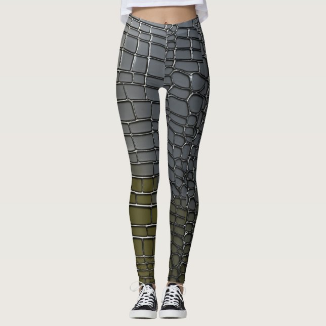 Titel: Platinum Crokodile Camouflage Leggings (Framsida)
