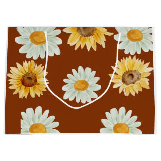 Titel: Retro Daisy Blommig Födelsedagspresentpåse,