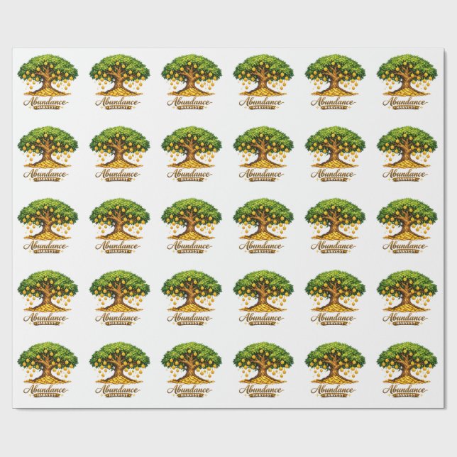 Titel Rikedom Penge Träd Inpackningspapper Rulle Presentpapper (Platt)
