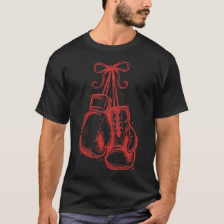 Titel: Röda boxningshandskor med rosett T Shirt