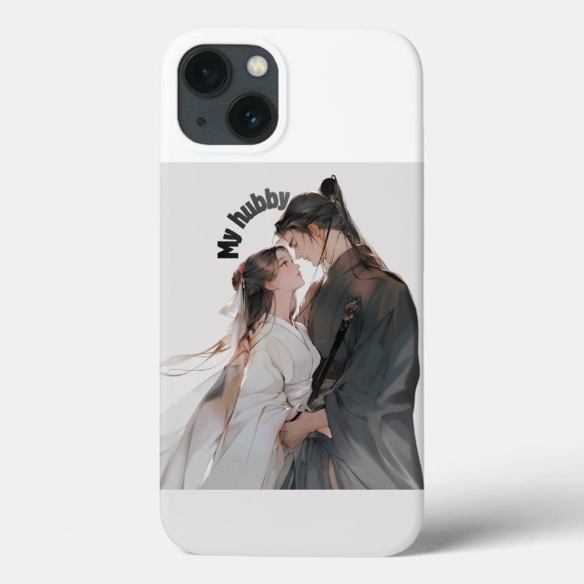 Titel: Romantiskt Animepar iPhone 13-fodral - Sött (Baksida)