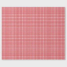Titel Rosa & Röd Texturerad Rutig Mönster | Klass Presentpapper