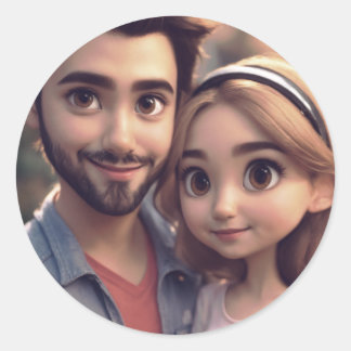 Titel: Rundande Anpassningsbar - Anpassa din plats Runt Klistermärke