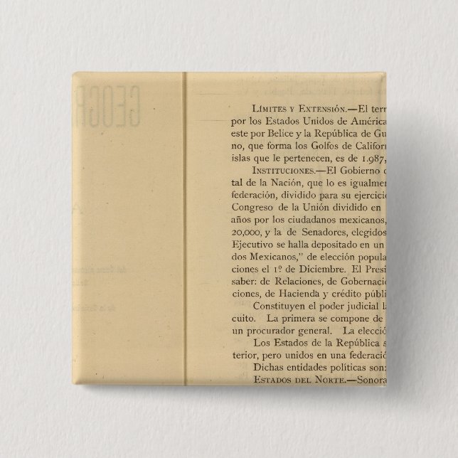 Titel Sida av Mexikos atlas 1874 Knapp (Framsida)