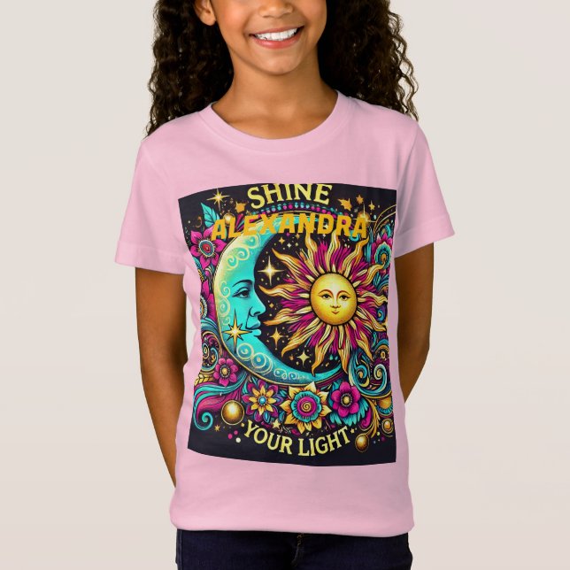 Titel: skina ditt ljus - inspirerande T-Shirt De (Framsida)