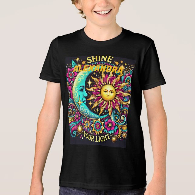 Titel: skina ditt ljus - inspirerande T-Shirt De (Framsida)