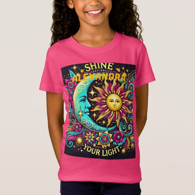 Titel: skina ditt ljus - inspirerande T-Shirt De (Framsida)
