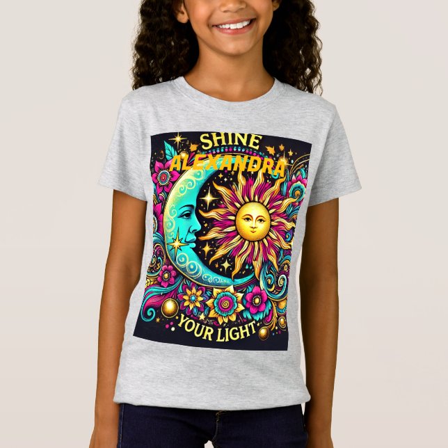 Titel: skina ditt ljus - inspirerande T-Shirt De (Framsida)