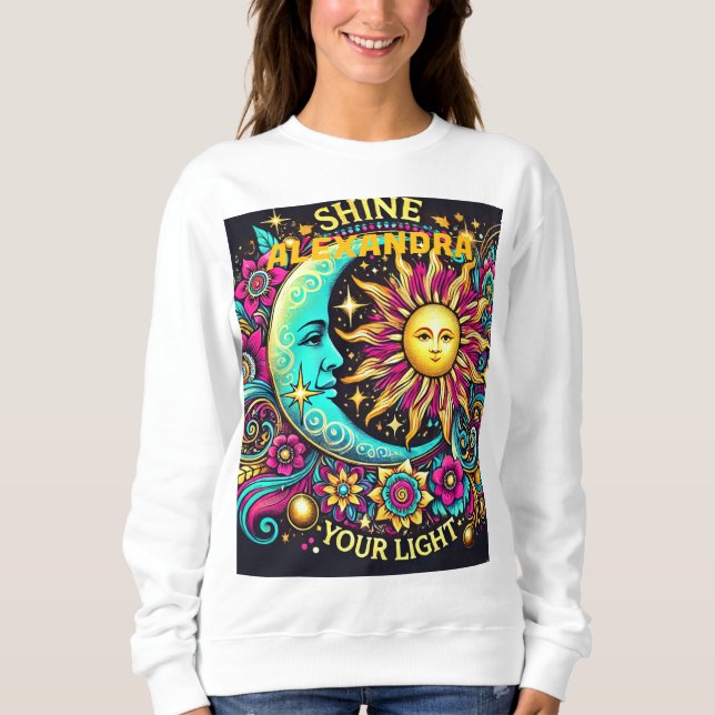 Titel: skina ditt ljus - inspirerande T-Shirt De (Framsida)