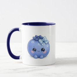 Titel: Söt Kawaii Blåbärskaffe Mugg