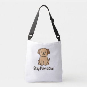 Titel: Stanna Tass-sitiv - Cute Hund design med Po Axelväska