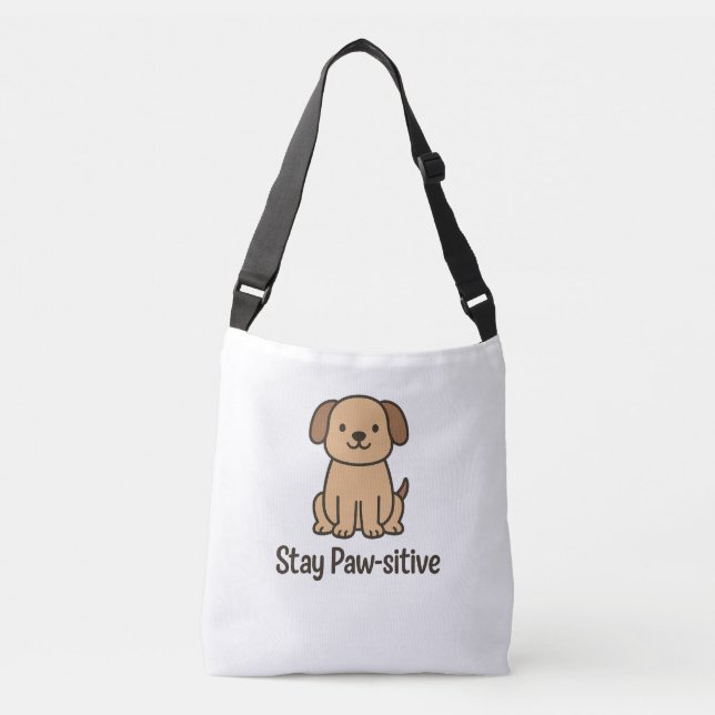 Titel: Stanna Tass-sitiv - Cute Hund design med Po Axelväska (Framsida)