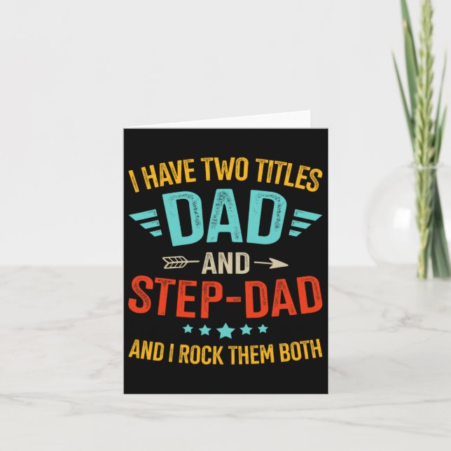 Titel Steg Bonus Pappa Fars Dag Födelsedag Jul Kort (Framsida)